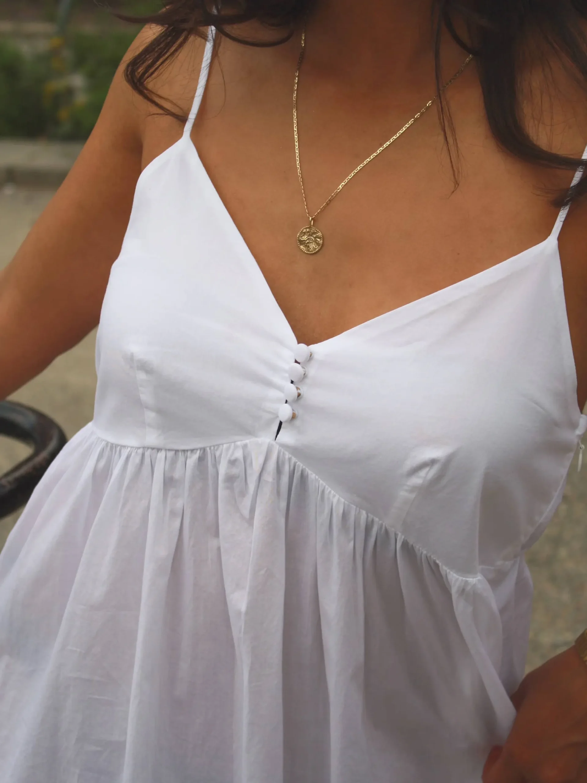 Djerf Avenue Airy Poplin Midi Dress White