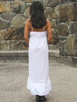 Djerf Avenue Airy Poplin Midi Dress White