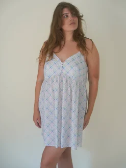 Djerf Avenue Airy Poplin Mini Dress Cottage Meadow Outlet