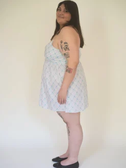 Djerf Avenue Airy Poplin Mini Dress Cottage Meadow Outlet