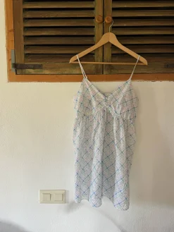 Djerf Avenue Airy Poplin Mini Dress Cottage Meadow Outlet