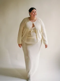 Djerf Avenue Amorini Cardigan Cream Sale