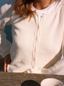 Djerf Avenue Amorini Cardigan Cream Sale
