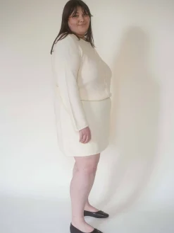 Djerf Avenue Amorini Skirt Cream