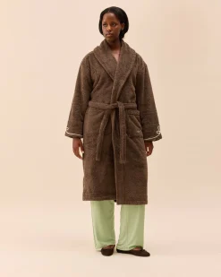 Djerf Avenue Bath Robe Brown Sale