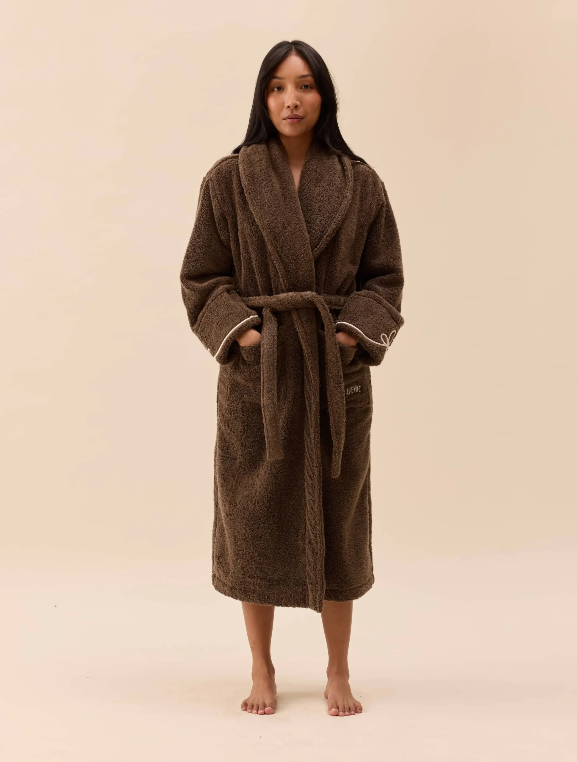 Djerf Avenue Bath Robe Brown Sale