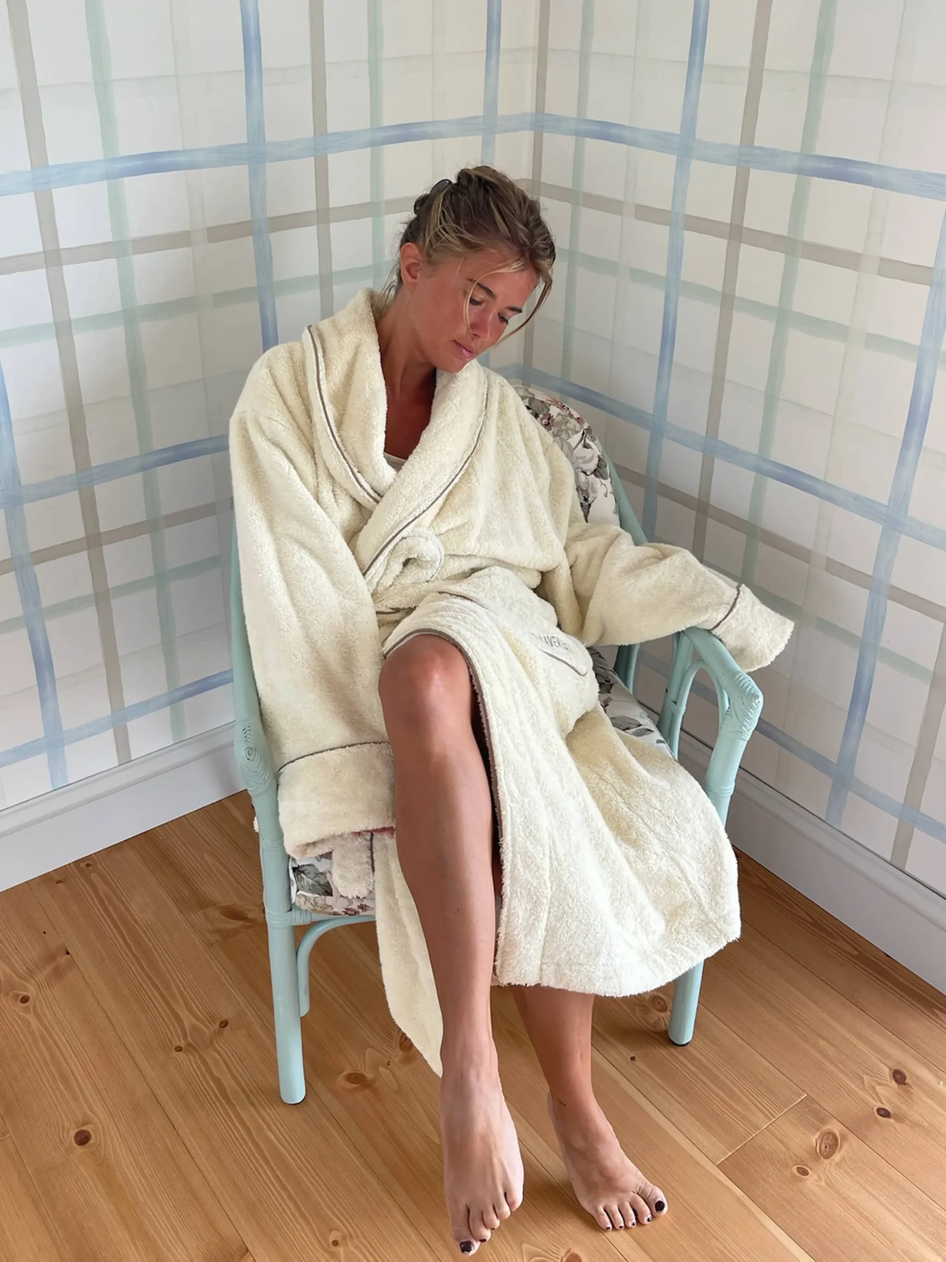 Djerf Avenue Bath Robe Creamy Oat Hot