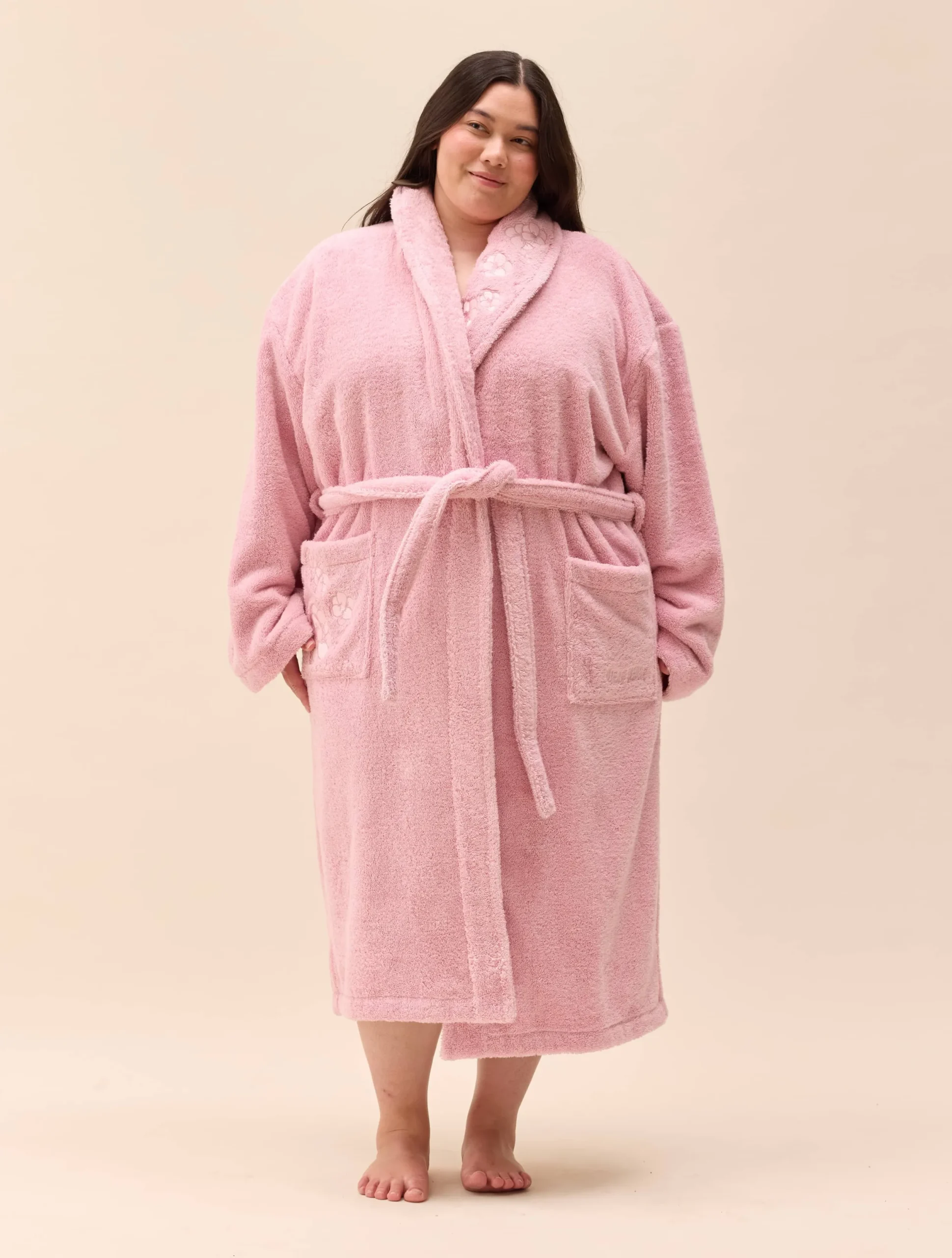 Djerf Avenue Bath Robe Pink Flower Online