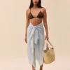 Djerf Avenue Beach Scarf DA Seaside Blue Online