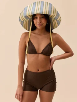 Djerf Avenue Boxer Bikini Bottom Cocoa Online