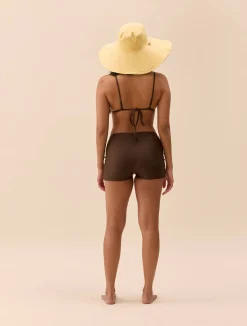 Djerf Avenue Boxer Bikini Bottom Cocoa Online