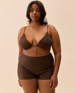 Djerf Avenue Boxer Bikini Bottom Cocoa Online