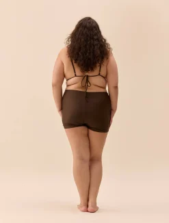 Djerf Avenue Boxer Bikini Bottom Cocoa Online