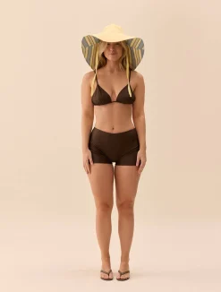 Djerf Avenue Boxer Bikini Bottom Cocoa Online