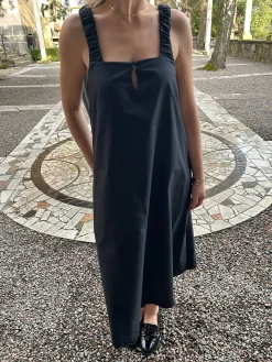 Djerf Avenue Breezy Embroidered Dress Black Sale