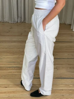 Djerf Avenue Breezy Pants Beige Stripe Outlet