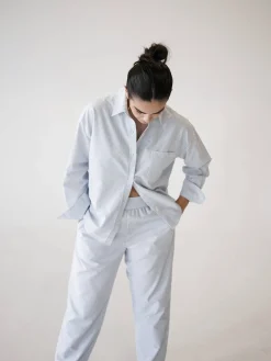 Djerf Avenue Breezy Pants Blue Stripe