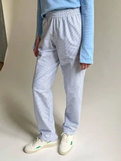 Djerf Avenue Breezy Pants Blue Stripe - Tall Hot