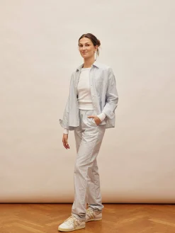 Djerf Avenue Breezy Pants Blue Stripe - Tall Hot