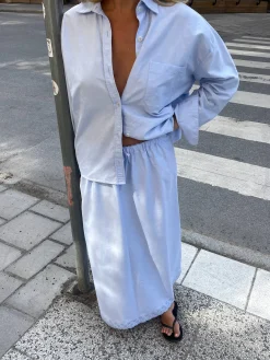 Djerf Avenue Breezy Shirt Blue