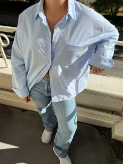 Djerf Avenue Breezy Shirt Blue