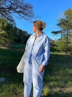 Djerf Avenue Breezy Shirt Blue