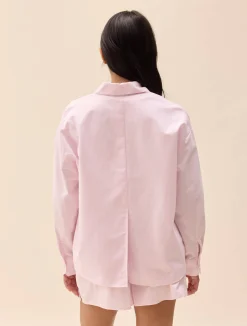 Djerf Avenue Breezy Shirt Pink Stripe Hot
