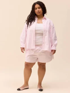 Djerf Avenue Breezy Shirt Pink Stripe Hot