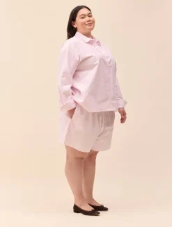 Djerf Avenue Breezy Shirt Pink Stripe Hot