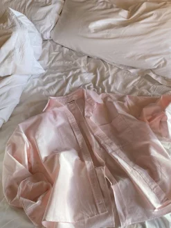 Djerf Avenue Breezy Shirt Pink Stripe Hot