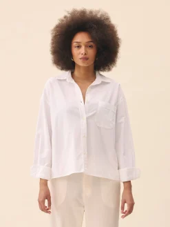 Djerf Avenue Breezy Shirt White Discount