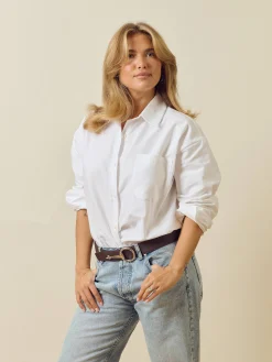 Djerf Avenue Breezy Shirt White Discount
