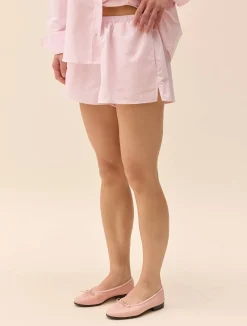 Djerf Avenue Breezy Short Shorts Pink Stripe Outlet