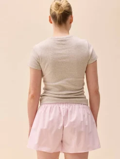 Djerf Avenue Breezy Short Shorts Pink Stripe Outlet
