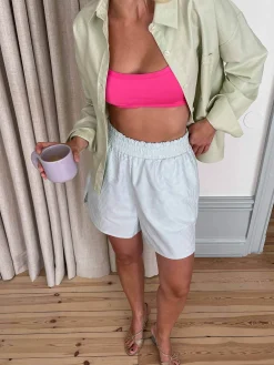 Djerf Avenue Breezy Shorts Green Stripe Best