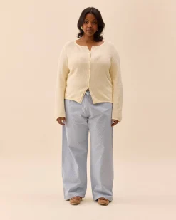 Djerf Avenue Broderie Pants Airy Blue Hot