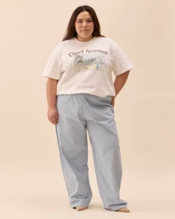 Djerf Avenue Broderie Pants Airy Blue Hot