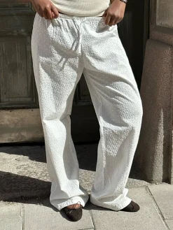 Djerf Avenue Broderie Pants - Tall White Sale