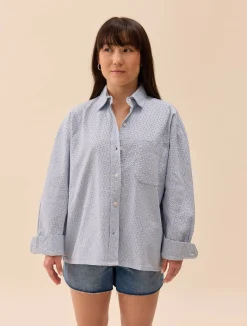 Djerf Avenue Broderie Shirt Airy Blue New
