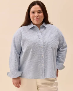 Djerf Avenue Broderie Shirt Airy Blue New