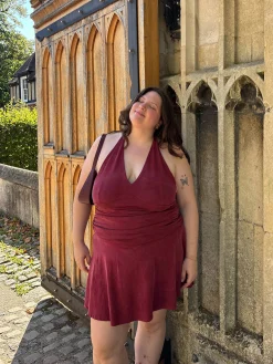 Djerf Avenue Celebration Mini Dress Burgundy Sale