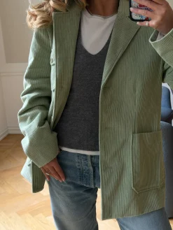 Djerf Avenue Corduroy Jacket Pistachio Best