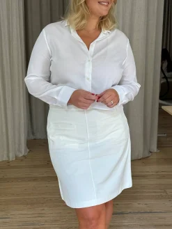 Djerf Avenue Corduroy Skirt White