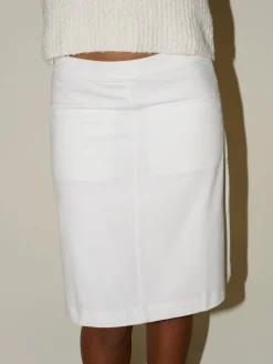 Djerf Avenue Corduroy Skirt White