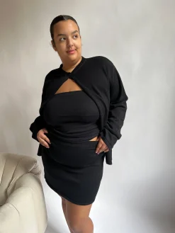 Djerf Avenue Daily Tube Top Black Hot
