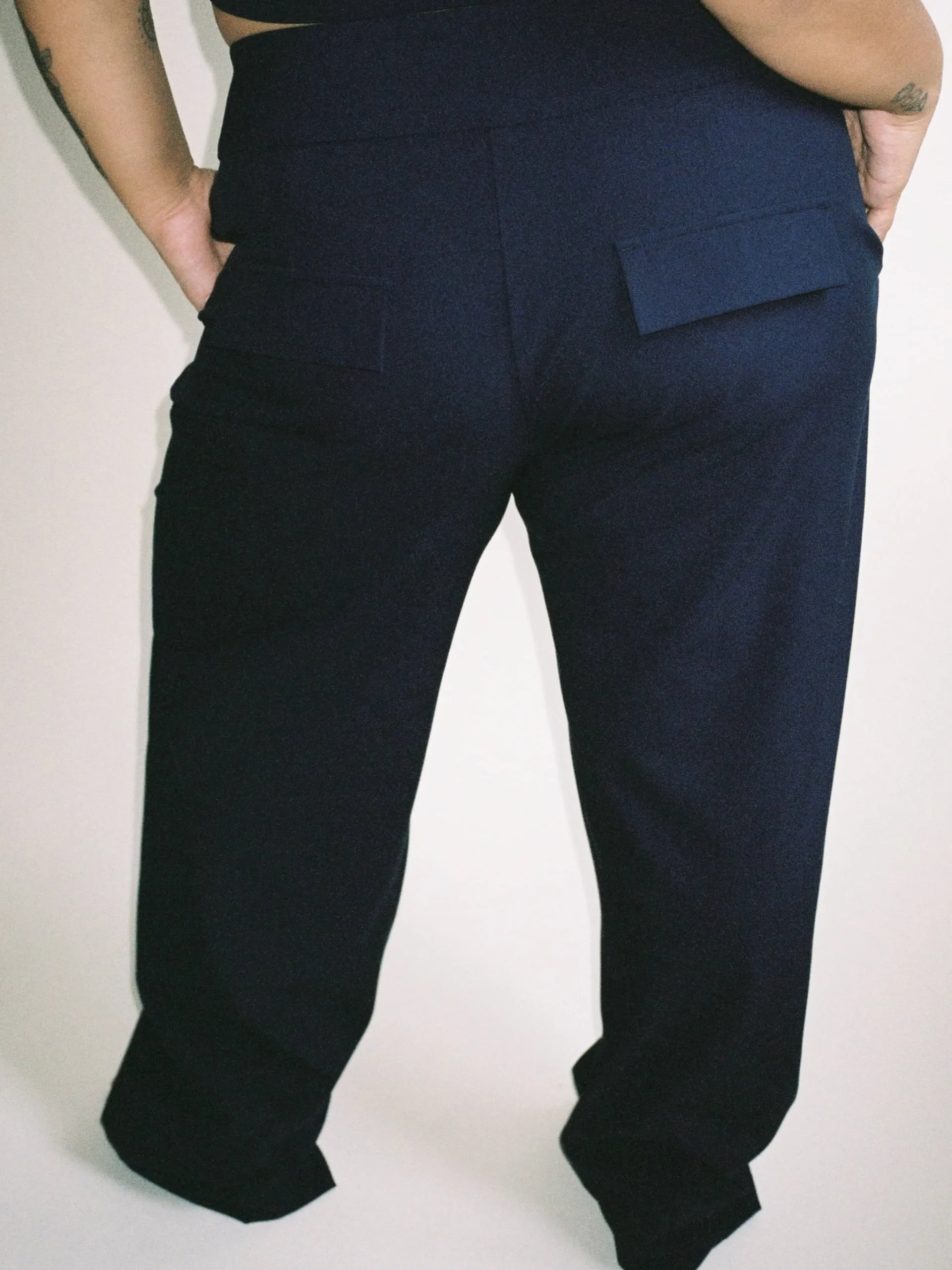 Djerf Avenue Day-to-day Pants Deep Blue Clearance