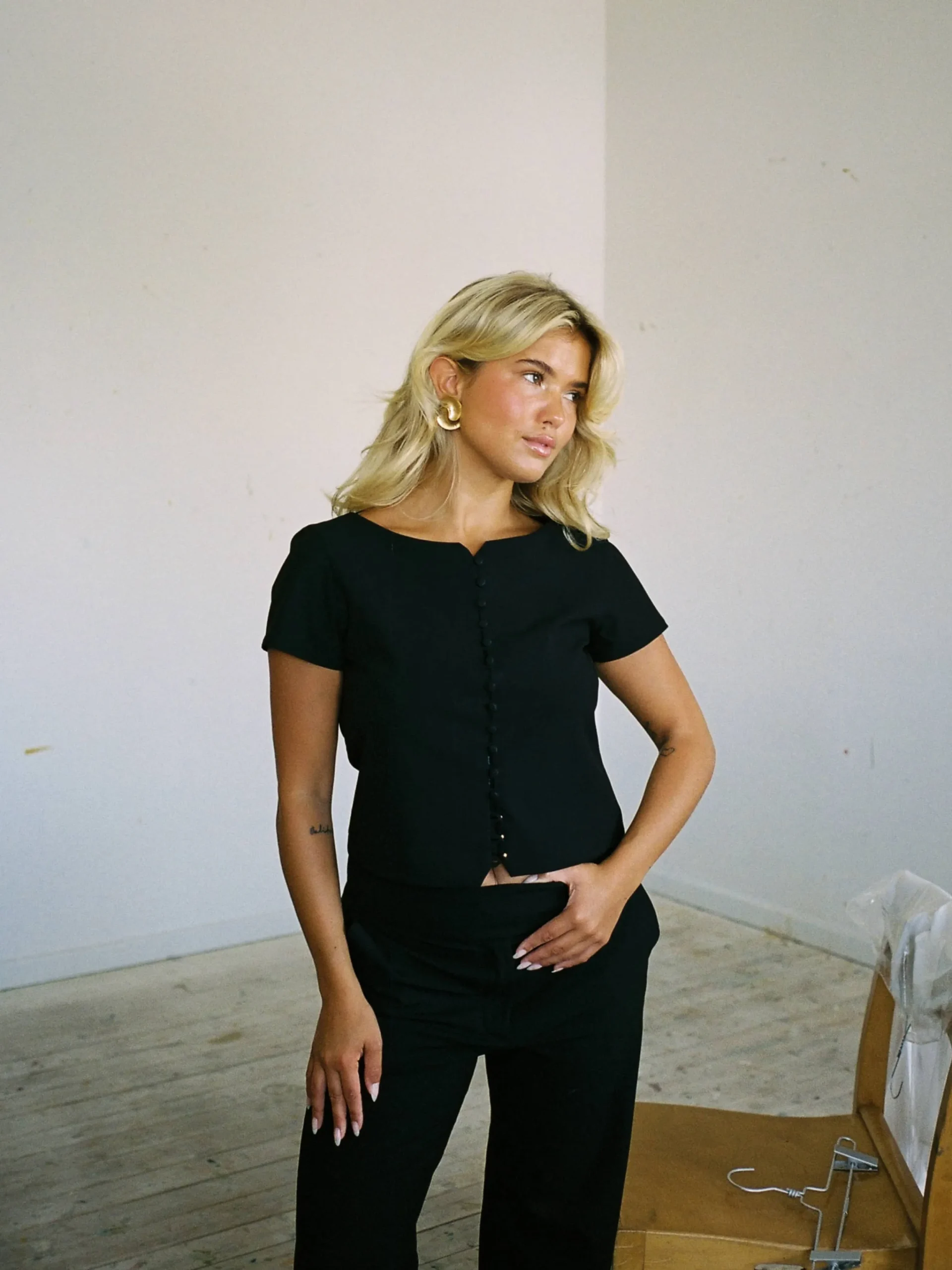 Djerf Avenue Day-to-day Top Black Sale