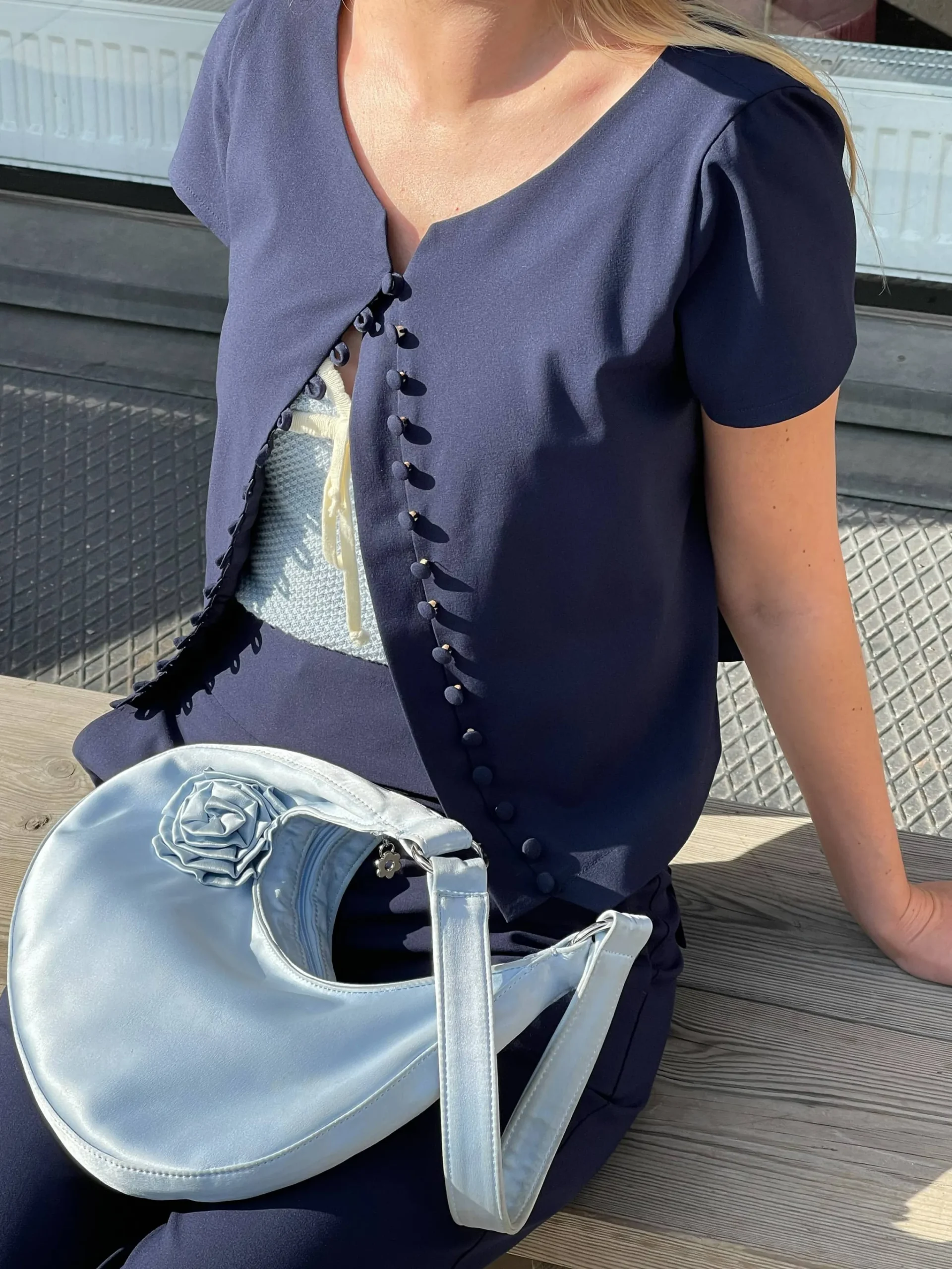 Djerf Avenue Day-to-day Top Deep Blue New