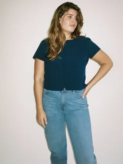 Djerf Avenue Day-to-day Top Deep Blue New