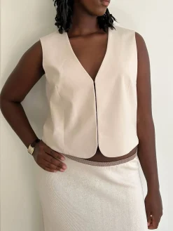 Djerf Avenue Day-to-day Vest Cream